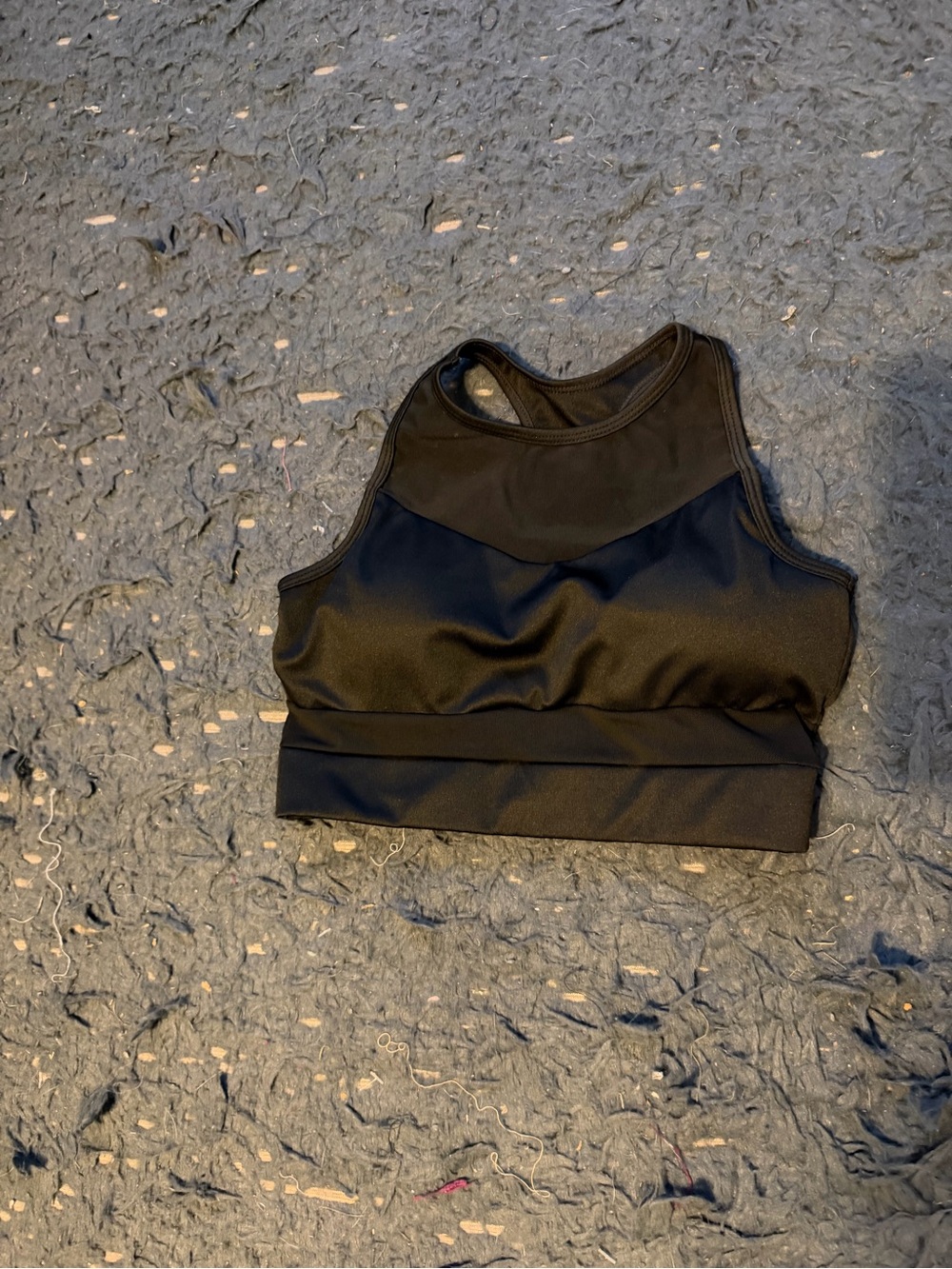 Black High-Neck Sports Bra